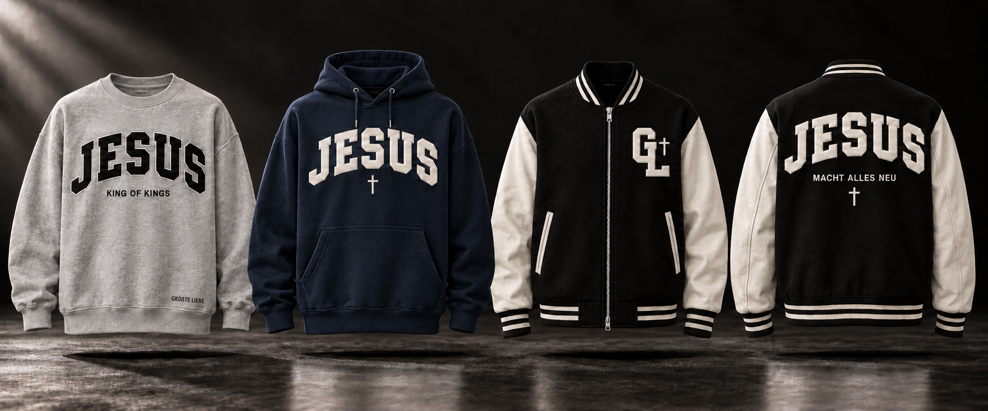 College-Pullover, Hoodie und Varsity-Jacke von GRÖSSTE LIEBE